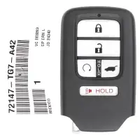 Honda Pilot CR-V Civic Proximity Remote Key 72147-TG7-A41 KR5V2X V44 Driver 2