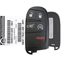 2017-2016 Jeep Compass Smart Remote Key 68417823AB M3N-40821302 5 Button