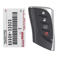 Lexus ES300 Hybrid Smart Remote Key 8990H-33020 HYQ14FBF (blue Lexus logo on the back)