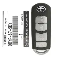 2017-2020 Toyota Yaris Smart Remote Key DBYP-67-5DY WAZSKE13D01 4 Button