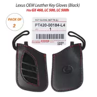 LEXUS OEM Black Smart Key Fob Remote Cover Leather Gloves PT420-00184-L4 (Pack of 2)