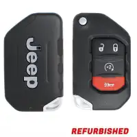 2018-2025 Jeep Wrangler, Jeep Gladiator Flip Remote Key 4 Buttons 68416784AB OHT1130261 Refurbished (Grade A)
