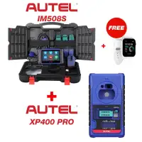 Bundle of Autel MaxiIM IM508S and Autel MaxiIM XP400 PRO + Free Watch (White)