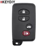 KeyDiy KD Universal Smart 8A Remote Key 4 Button With Black Shell for Toyota TB03-4
