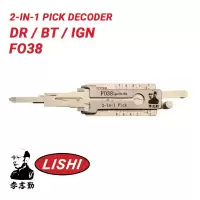 Original Lishi FO38 for Ford 2-in-1 Pick Decoder Anti Glare