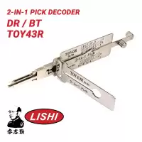 Original Lishi TOY43R for Subaru Chevrolet GMC 2-in-1 Pick Decoder Anti Glare
