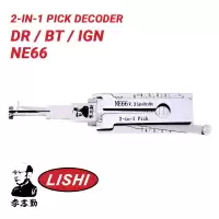 Original Lishi NE66 S66NN for Volvo 2-in-1 Pick Decoder Ignition Door Trunk Anti Glare
