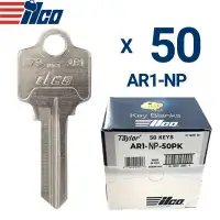 ILCO AR1 1179 5-Pin Metal Head Arrow Key Blank Nickel Plated Finish Pack of 50