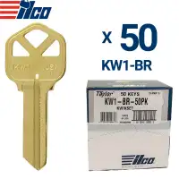 ILCO Brass Finish Key Blank KW1 Kwikset Pack of 50