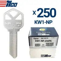 ILCO Nickel Plated Finish Key Blank KW1 Kwikset Pack of 250
