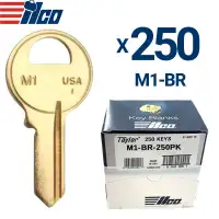 ILCO M1 1092 4-Pin Brass Metal Key Blank for Master Padlocks Pack of 250