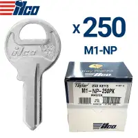 ILCO M1 1092 4-Pin Nickel Played Metal Key Blank for Master Padlocks Pack of 250