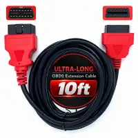 10ft Ultra Long OBD2 16-Pin Male to Female Extension Cable