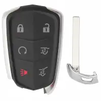 Smart Remote Key Fob Shell For 2016 Cadillac Escalade 5+1 Button