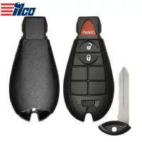 ILCO Fobik Remote Key Shell for 2008-2020 Chrysler 3 Button SHELL-CHRY-POD3B1