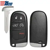 ILCO Smart Remote Key Shell for 2014-2019 Dodge, Jeep 4 Button 4 Button SHELL-CHRY-PRX5B1