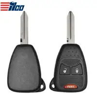 ILCO Remote Head Key Shell for 2005-2018 Chrysler 3 Button SHELL-CHRY-RHK3B1