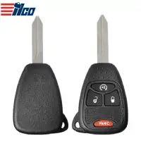 ILCO Remote Head Key Shell for 2007-2018 Chrysler 4 Button SHELL-CHRY-RHK4B2