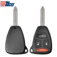 ILCO Remote Head Key Shell for 2006-2009 Chrysler 4 Button SHELL-CHRY-RHK4B3