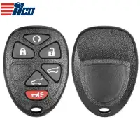 ILCO Keyless Remote Key Shell for 2007-2014 GM 6 Button SHELL-GM-RKE6B1