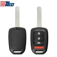 ILCO Remote Head Key Shell for 2013-2015 Honda Accord, Civic 4 Button SHELL-HON-RHK4B3
