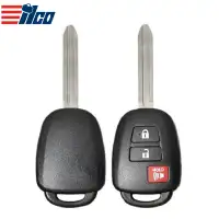 ILCO Remote Head Key Shell for 2013-2019 Toyota 3 Button SHELL-TOY-RKH3B1