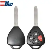 ILCO Remote Head Key Shell for 2007-2011 Toyota Camry, Corolla 4 Button SHELL-TOY-RHK4B1