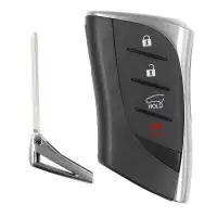 Remote Shell for Lexus GX460 Smart Remote Key 4 Button With Emergency Remote Key