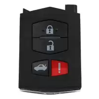 Flip Car Remote Shell without Header For Mazda 3+1 Button