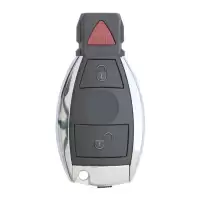 Chrome Key Fob Shell For Mercedes BGA 2+1 Buttons