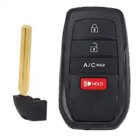 Smart Remote Key Shell for Toyota 4 Button With Emergency Key