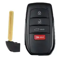 Smart Remote Key Shell for Toyota 4 Button Sedan With Emergency Key