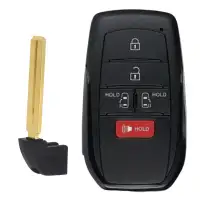 Smart Remote Key Shell for Toyota 5 Button Sliding Doors With Emergency Key