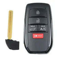 Smart Remote Key Shell for Toyota 5 Button AC SUV With Emergency Key