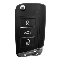 Flip Remote Key Shell for Volkswagen 3 Button With Blade HU66 MQB