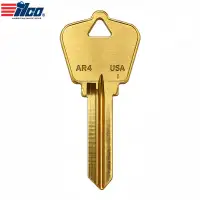 ILCO AR4-BR Arrow Key Blank – Brass, 6-Pin