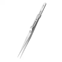 Baku BA-i164 Craft Fine Angled Removal Stainless Steel Tip Straight High-Precision Tweezer
