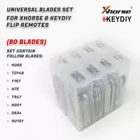 Universal Blades Set for Xhorse & Keydiy Flip Remotes (80 Blades) - SET 1