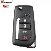 Xhorse Universal Wired Flip Remote Key 2nd Generation 4 Button Toyota Style XKTO12EN (New Version of XKTO10EN)