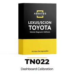 Abrites TN022 Dashboard Calibration for Toyota and Lexus