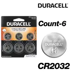 Duracell 6-Count CR2032 Lithium (LiMNO2) Batteries, 3V Coin Cell