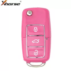 Xhorse Wire Flip Remote Key B5 Style 3 Buttons Pink Color XKB502EN