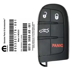 2015-2021 Chrysler 200, 300 Proximity Remote Key 68394190AA 68155686AB M3N-40821302