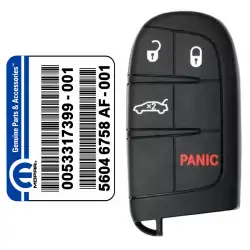 2011-2018 Chrysler 300 Smart Remote Key 56046758AA M3N40821302 4 Button