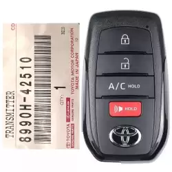 2023 Toyota bZ4X Smart Remote Key 4 Button 8990H-42510 HYQ14FBX
