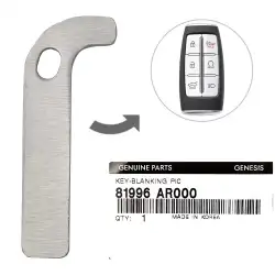 2022-2023 Hyundai Genesis GV70, G70 Emergency Insert Key Blade 81996-AR000