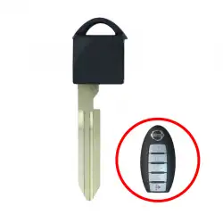 Nissan Infiniti Emergency Black Head Insert Key Blade With Chip Box