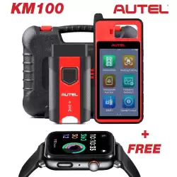 Bundle of Autel Universal Key Generator Kit KM100 and FREE Smart Key Watch Black