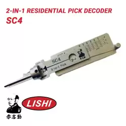 Original Lishi SC4 for Schlage Locks 6 Pin 2-in-1 Pick Decoder Anti Glare