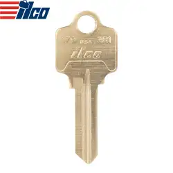 ILCO AR1 1179 5-Pin Metal Head Arrow Key Blank Brass Finish